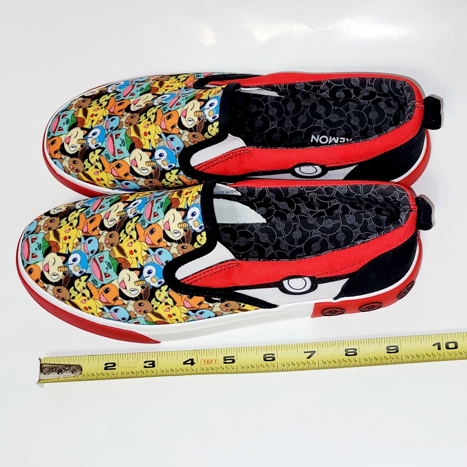 Pokemon Creatures Ground Up Slip On Canvas Loafer Sneaker Shoes Wms 8US 38.5EU