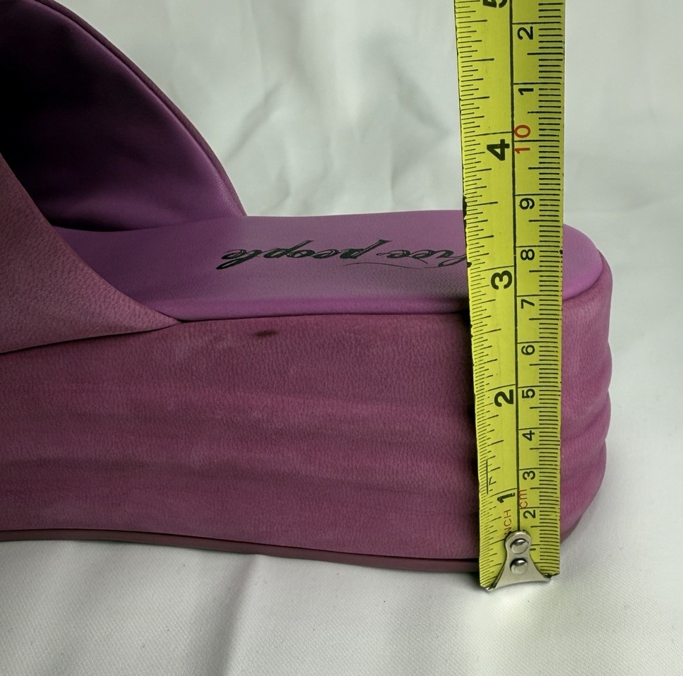 Free People Women’s Harbor Flatform Sandals Fuschia Flirt Size US 9 EU 40
