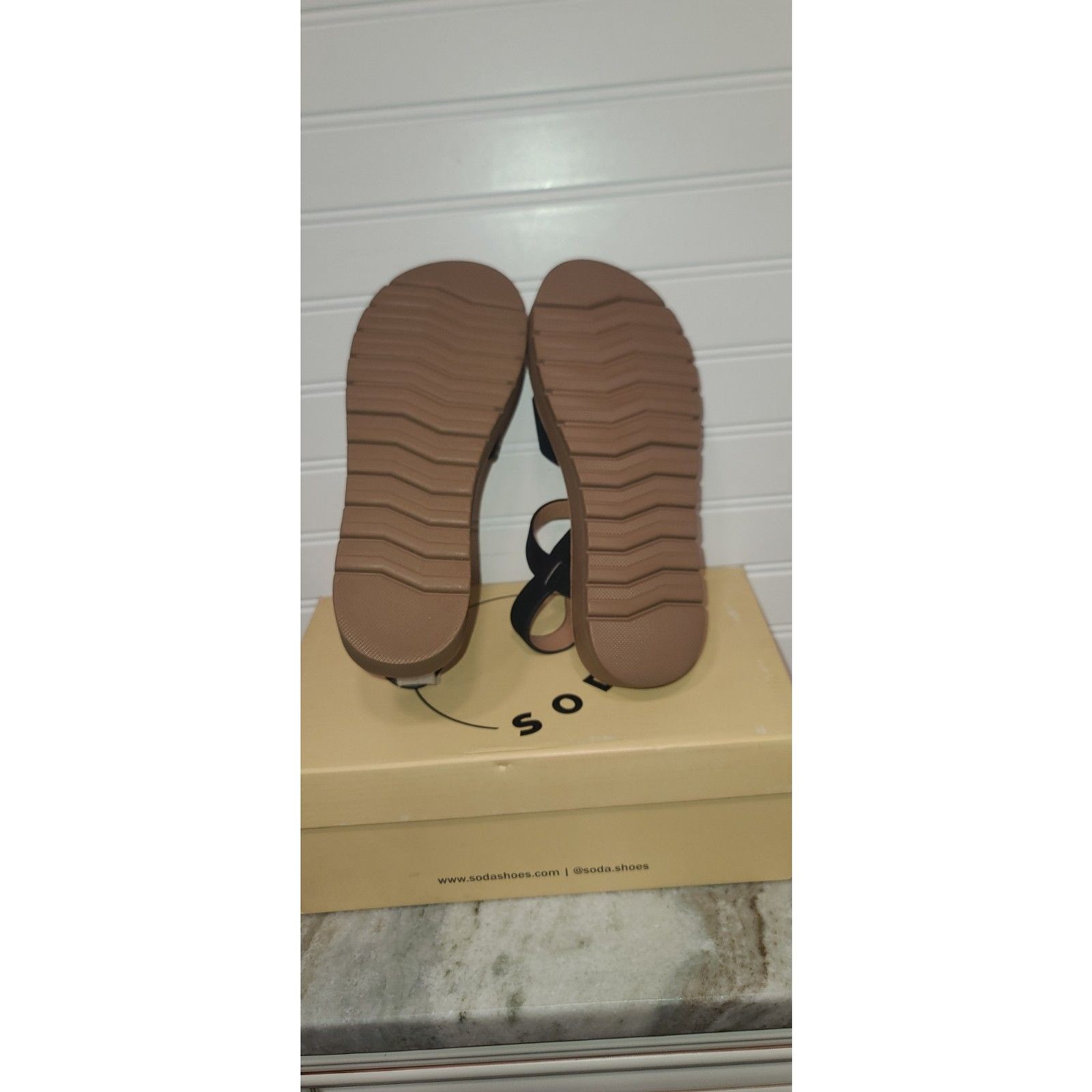 Soda Womens Chester-S Black Sandal Size 8.5 NIB