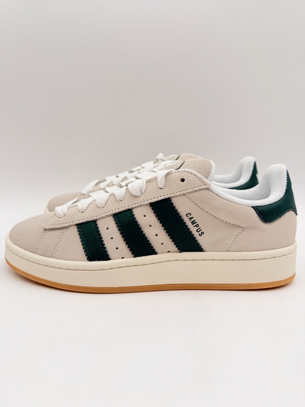 Adidas Women’s Campus 00s Size 8 Crystal White Collegiate Green |JQ7784|