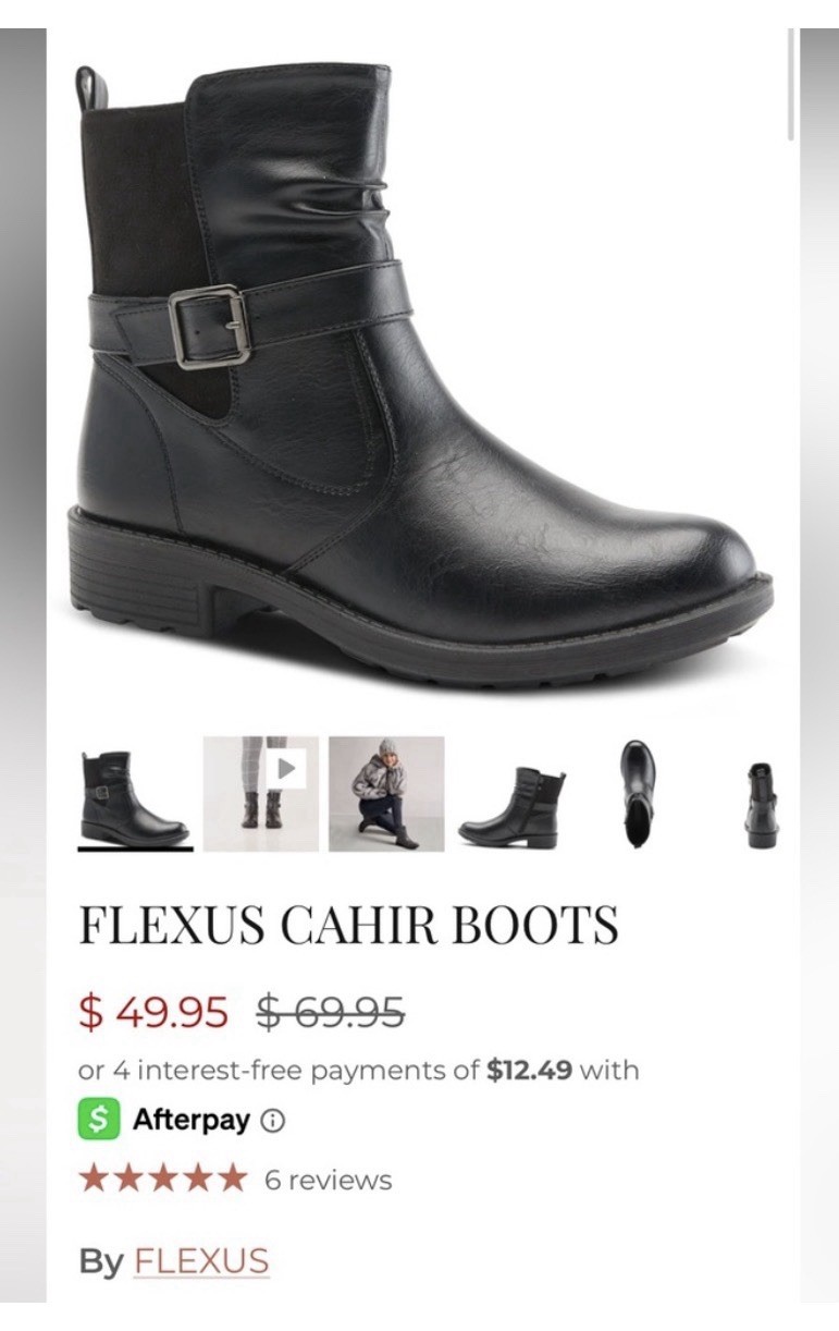 Flexus Cahir Women’s Black Microsuede Ankle Bootie Round Toe Zip Buckle