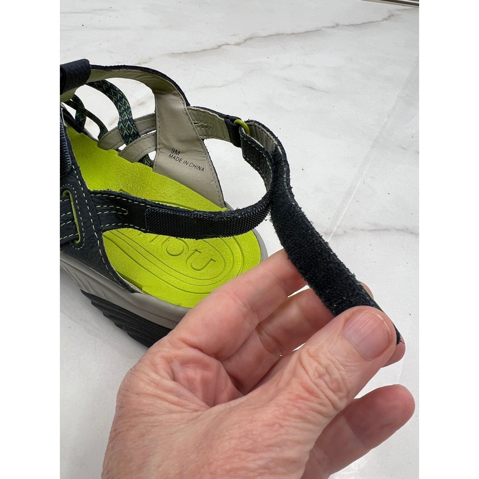 Jambu JBU Hiking Shoes Sandals Womens 9 Navy Blue Lime Green Adventure Water