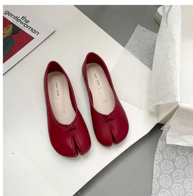 Womens Fashion Tabi Split Toe Slip On Ballerinas Ballet Flat Shoes 2024