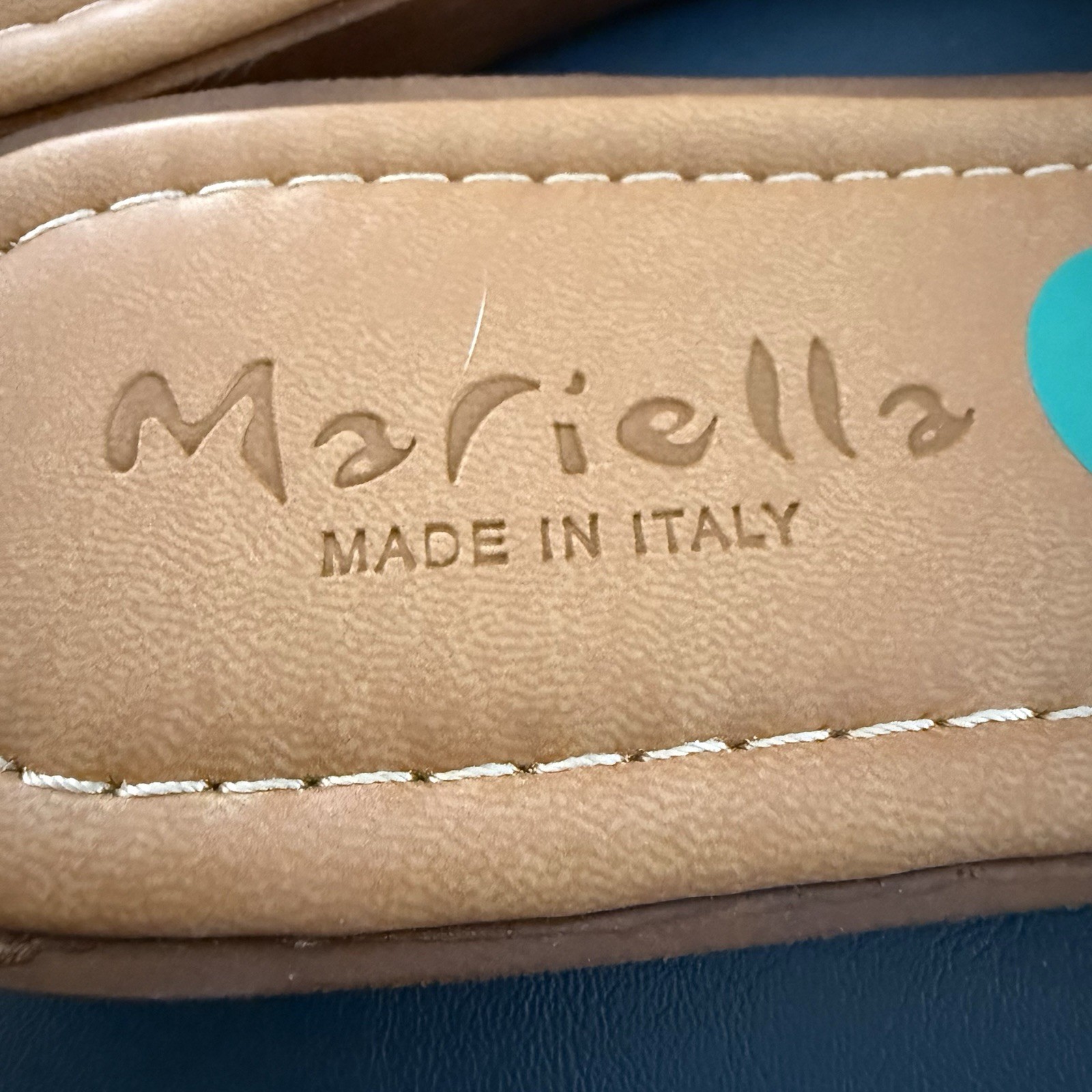 Mariella Beaded Braided Leather Slide Sandals Made In Italy •Size 8 New
