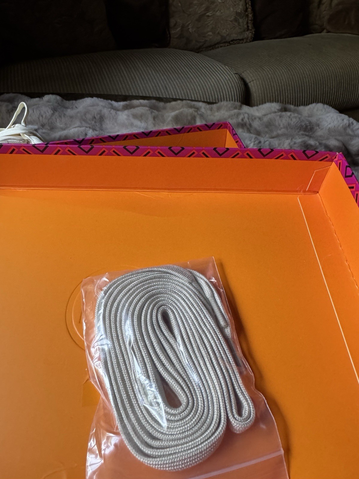 Tory Burch Good Luck Trainer/US5M/ French Pearl/Nylon/ Nat Suede/$300