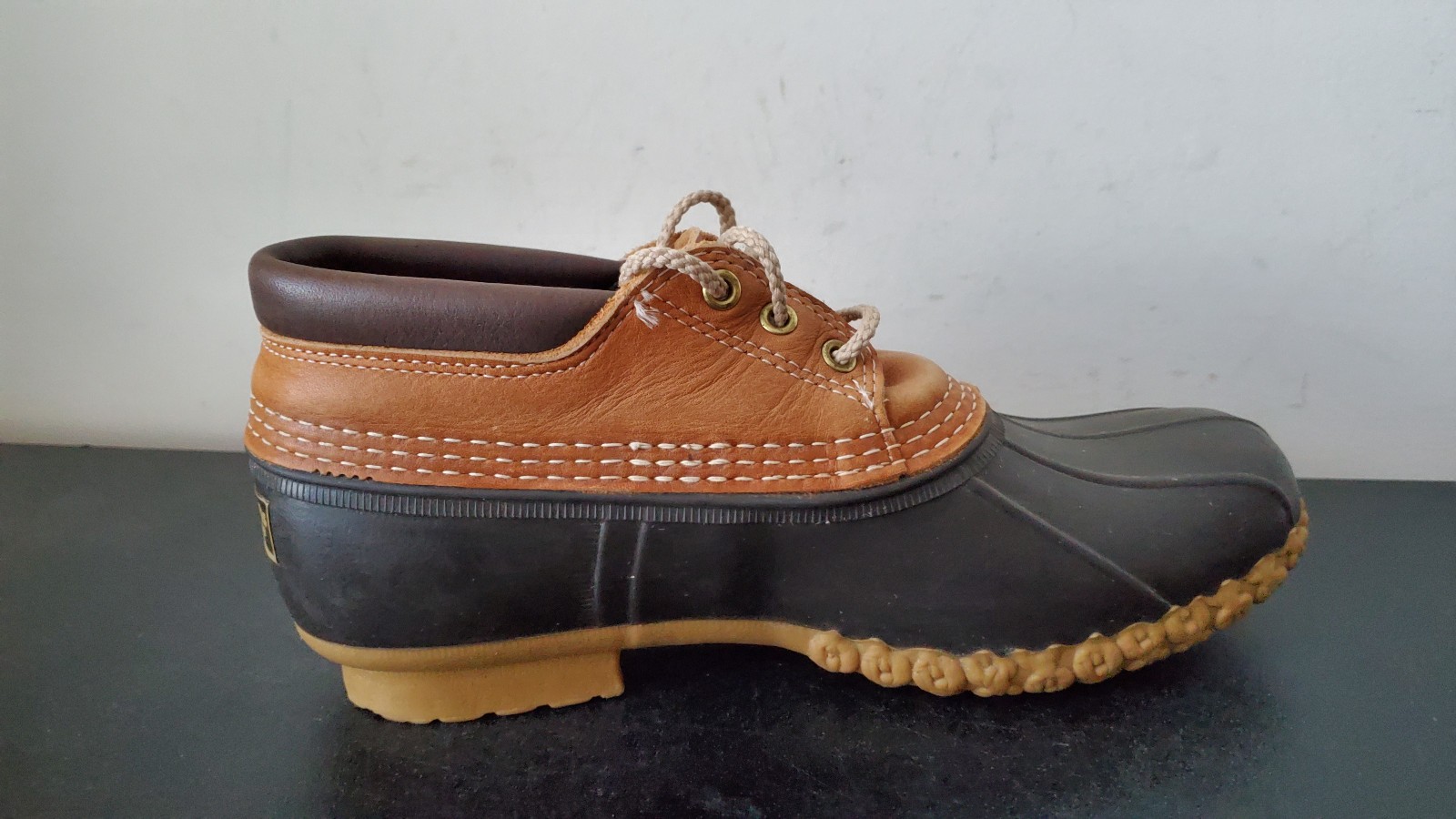 LL Bean Maine Duck Boots Gumshoes Low Top Womens Size 8 Brown