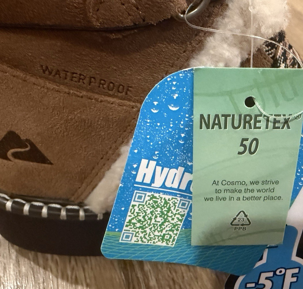 OZARK TRAIL WOMEN SNOW BOOTS NWT 3M THINSULATE WATERFROOF LEATHER CHESTNUT SZ 6