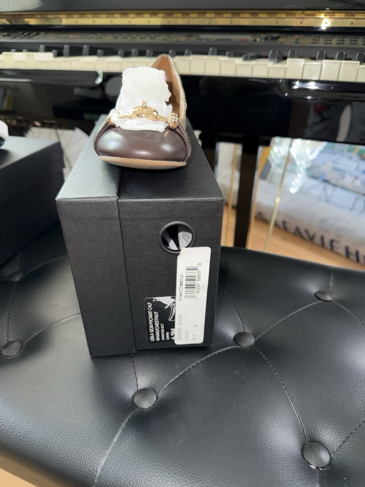 Coach Signature Jacquard Cap Toe Logo Slip-On Flats Brown Size 6.5
