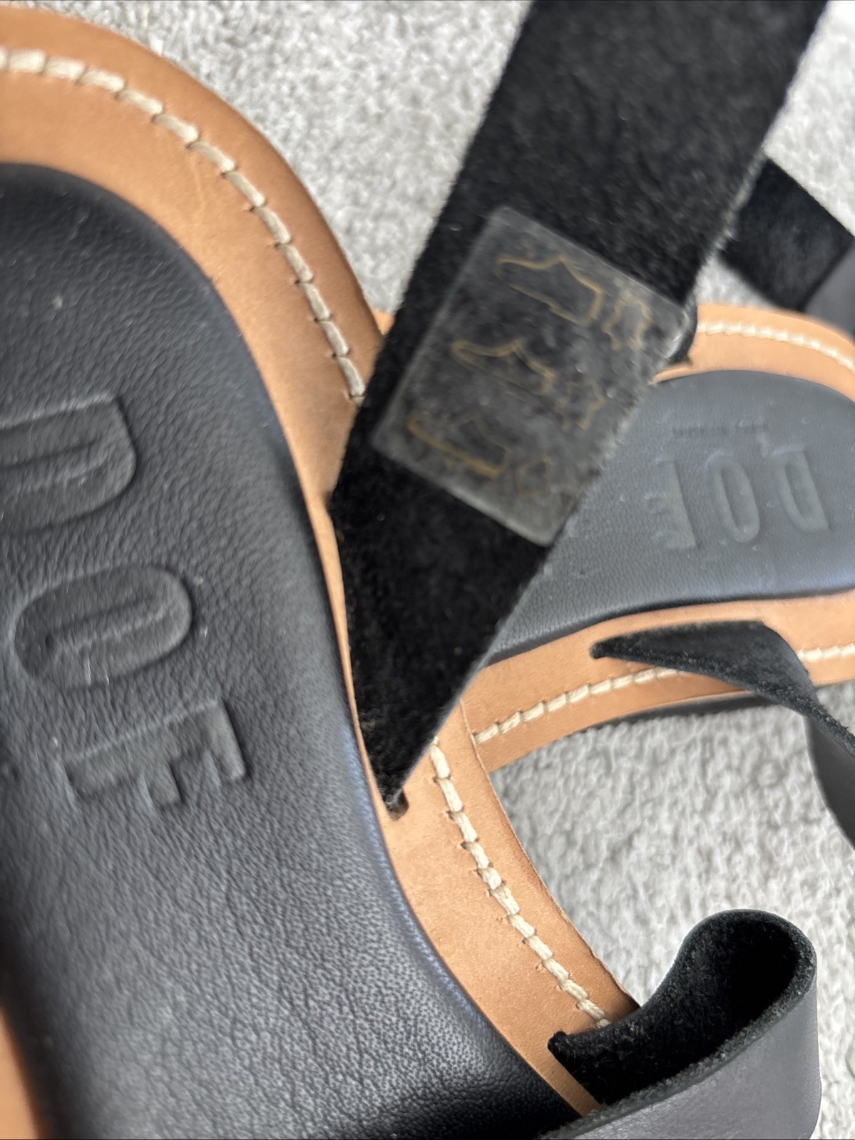 DOF Black Goldie Sandals Made In Italy EU 37 / AU 6-6.5 – RRP $179.95