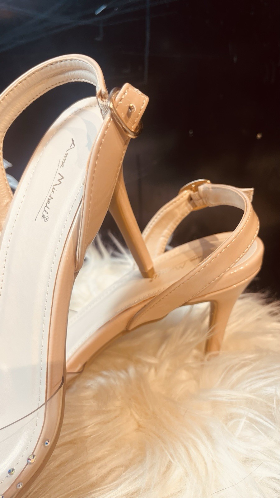 Nude Rhinestone Pointed Toe Pumps Women’s Bridal Wedding Formal Evening Heels