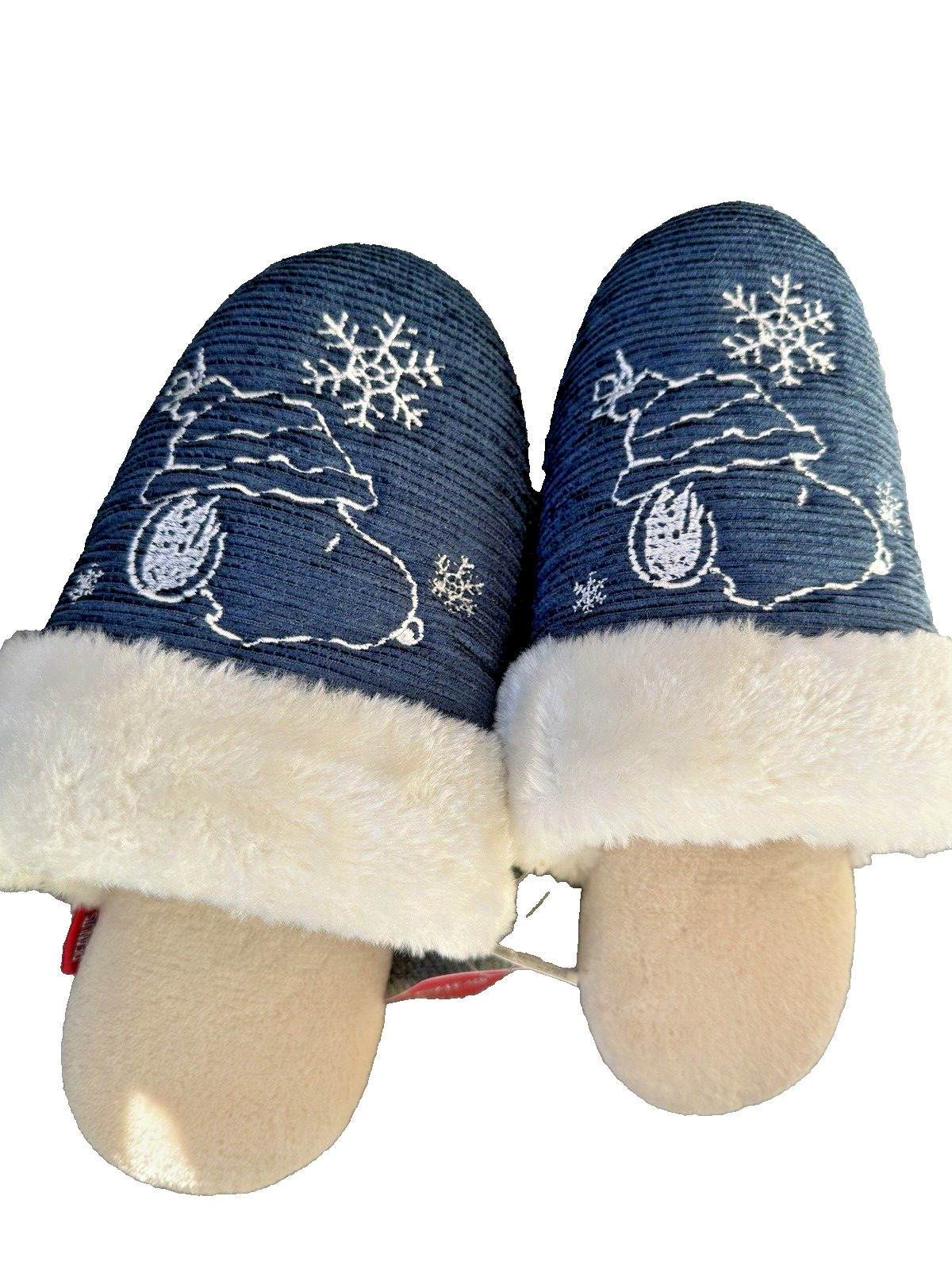 PEANUTS Snoopy Memory Furry Foam Holiday Slipper Sizes M/L Japan