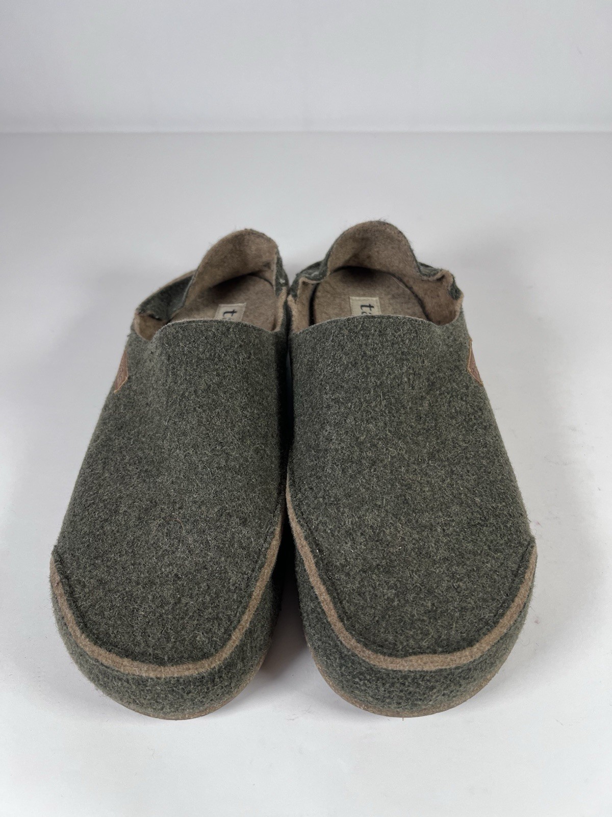 Taos Wool Clogs Unisex Mens 9 Womens 11 Olive Green Slippers 42