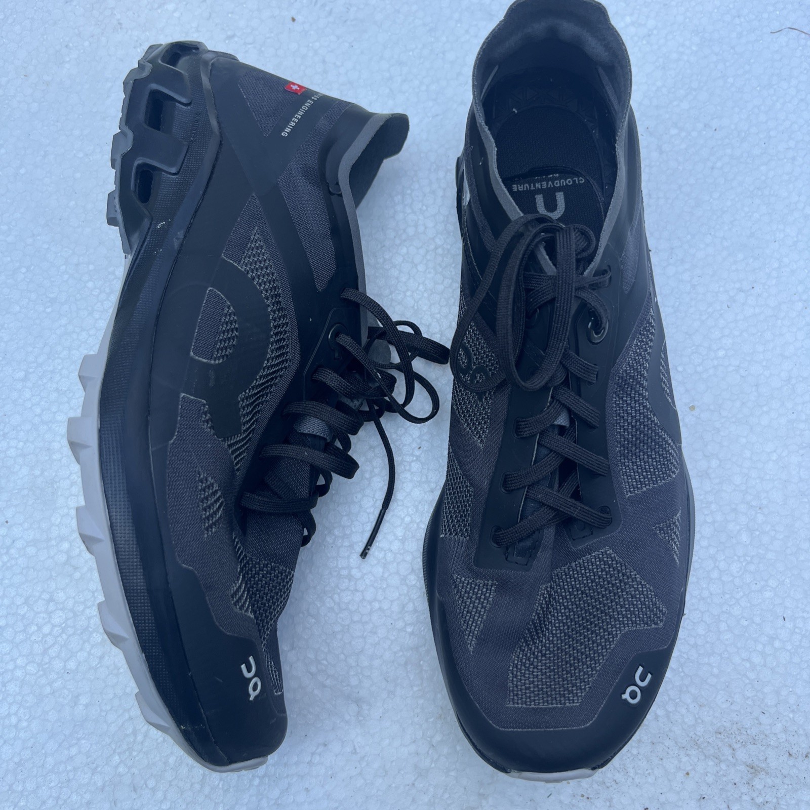 ON Running Womens Cloudventure Synthetic Textile Black Cobble Trainers US 7.5