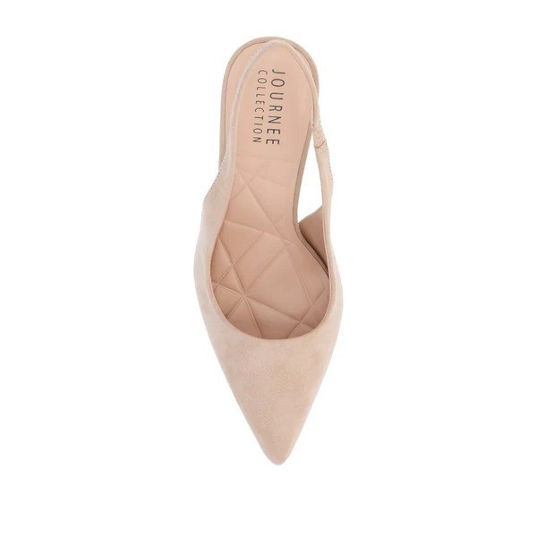 New Journee Collection Elenney Pointed Toe Heels Nude Size 7W