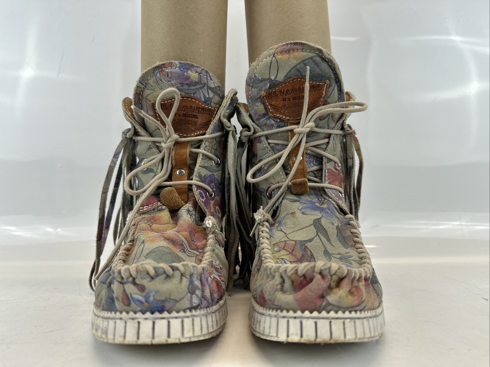 El Vaquero Roseland Moccasin Boot Women’s EU 39 US 8 Italy Made Suede Boho