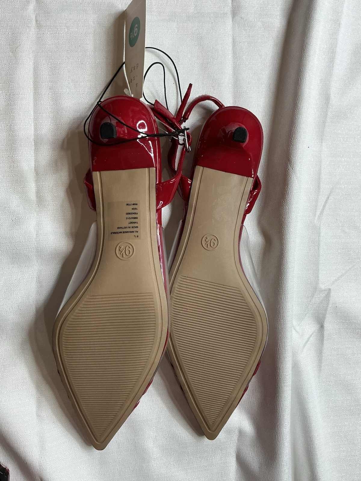 A New Day Heels 9.5 A NEW DAY RED ELEANOR SLINGBACK KITTEN HEELS