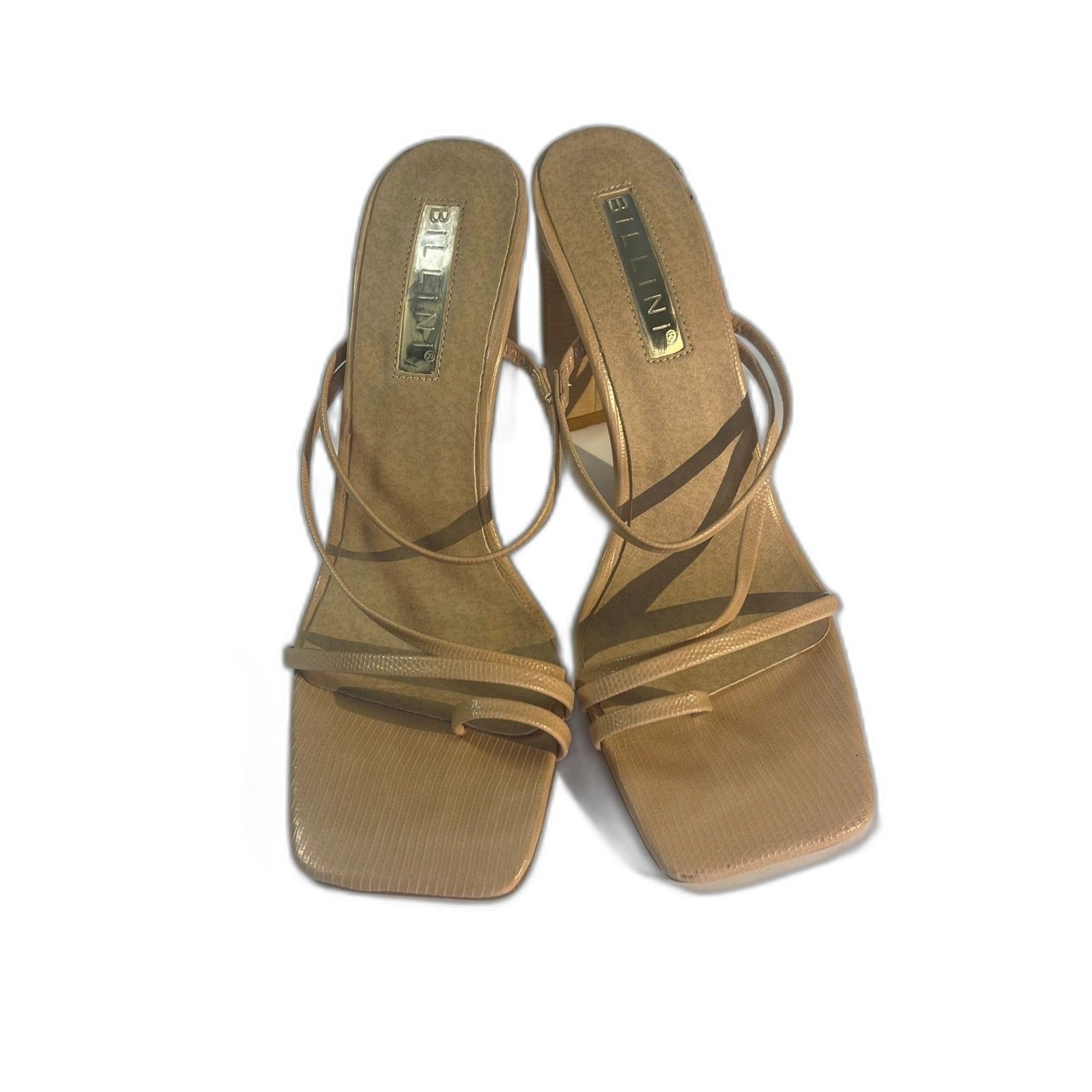 Bellini Tan Heels Women’s Size 7 Classic Dress Pumps Neutral Shoes Y2K