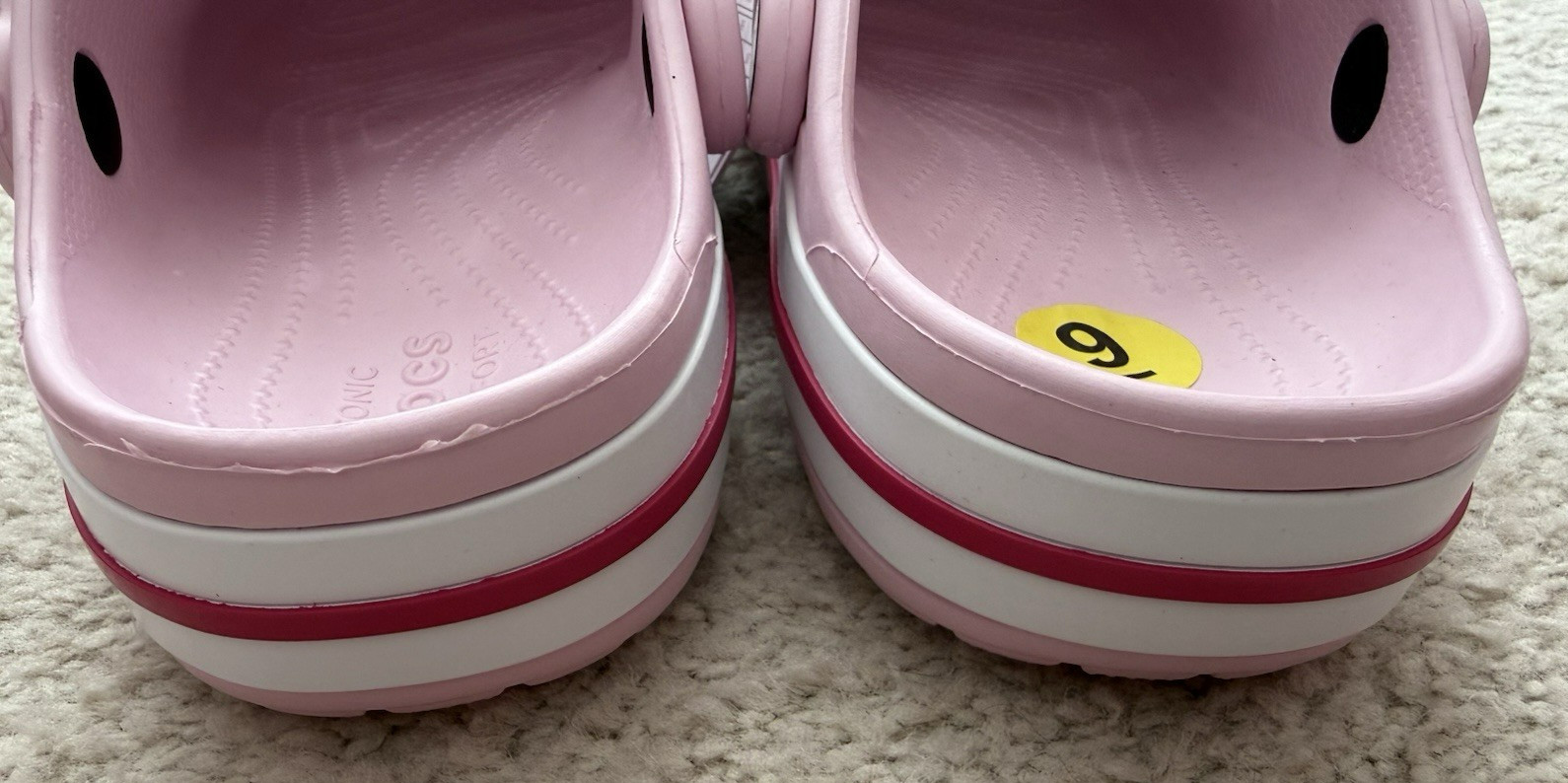 New CROCS Women’s BAYABAND CLOG 205089-6TG PINK SANDALS US W9/M7