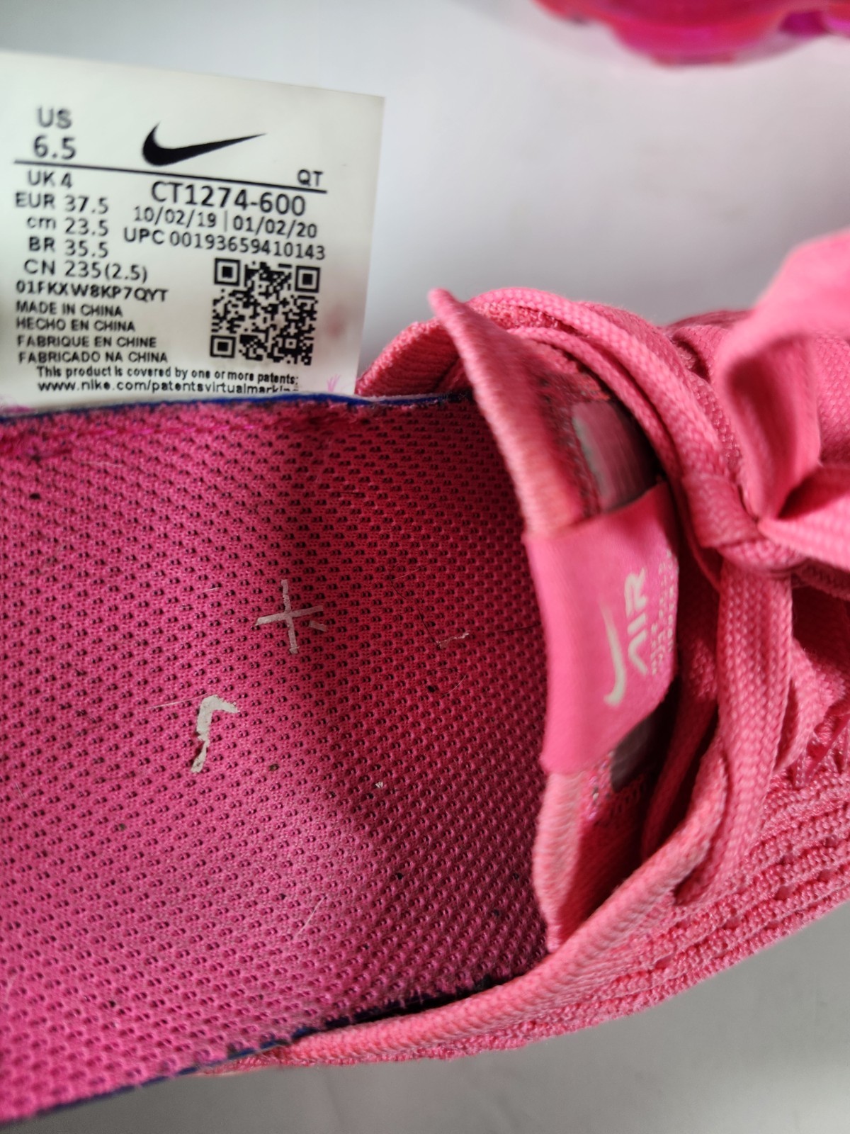 Nike Air VaporMax Flyknit 3 Women’s Pink Low Top Running Shoes CT1274-600
