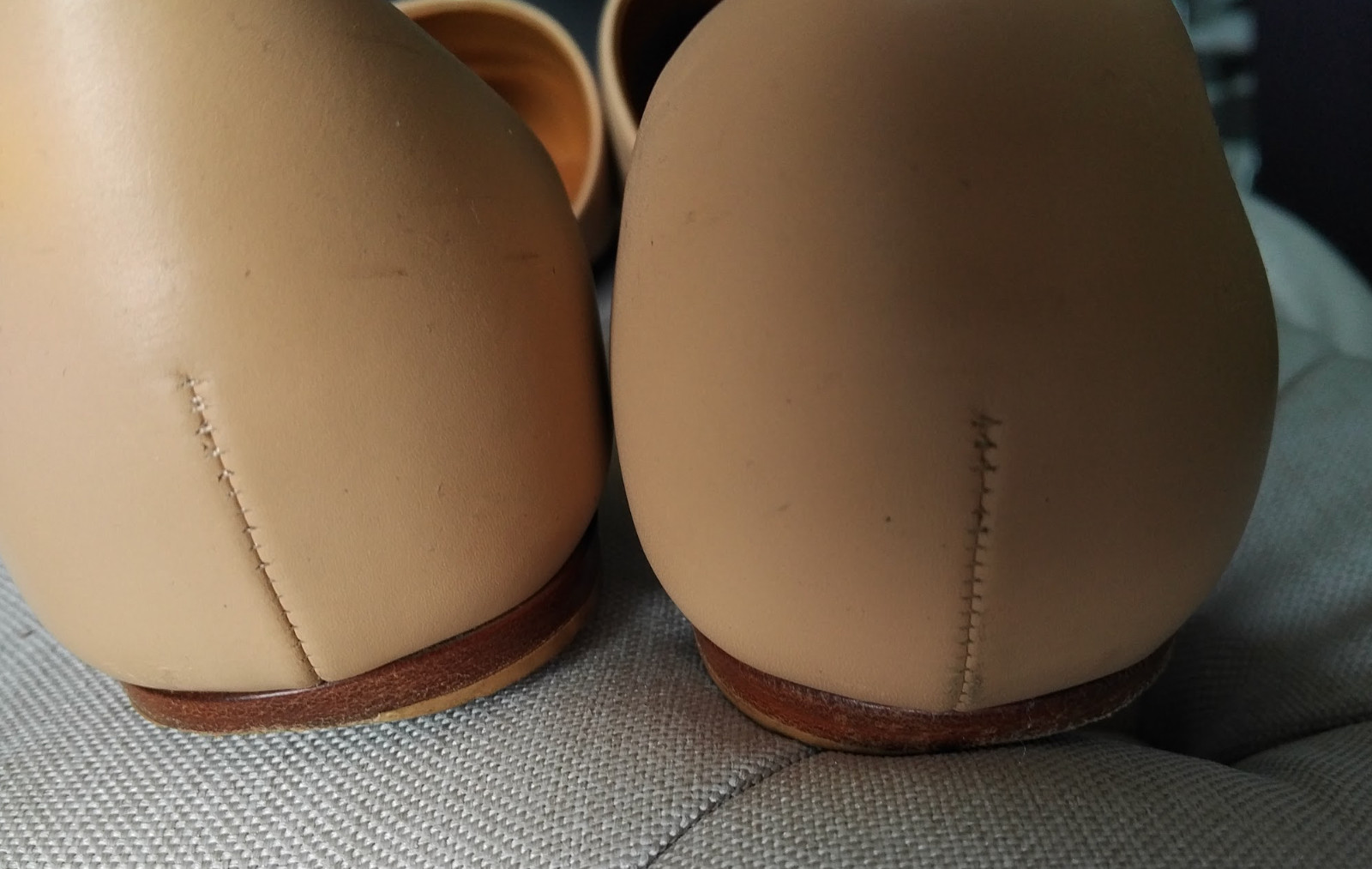 VINCE. Vince Nina d’Orsay flats 37 loafers shoes slip-ons USED pale tan nude