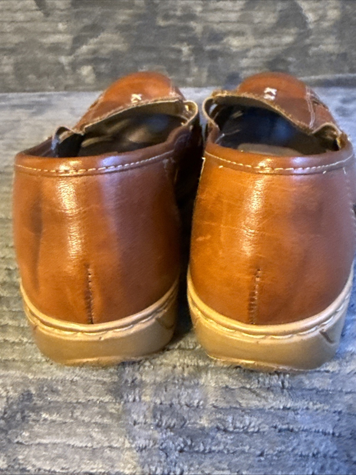 Rieker Shoes Womens 41 Slip On Loafers Beige Leather Square Toe Casual Comfort
