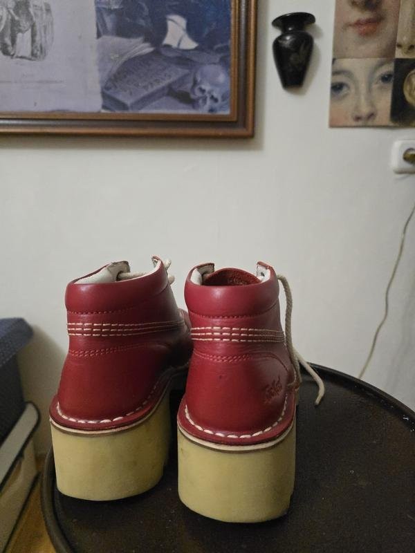 Women Dr Martens Boots Red Leather 38 #3L0U