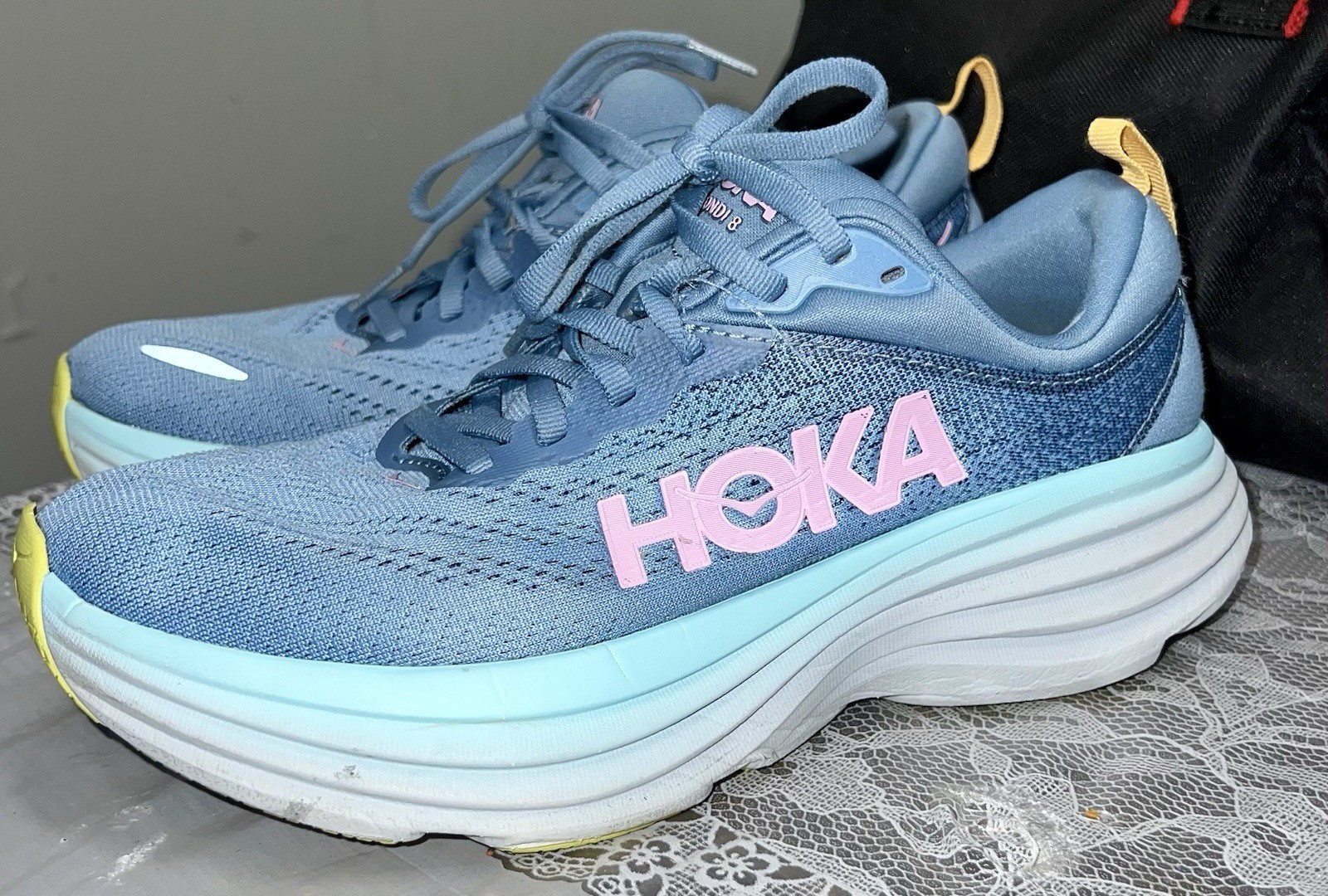 Size 7B Hoka One One Shoes Bondi 8 Womens Summer Song Running Shoes