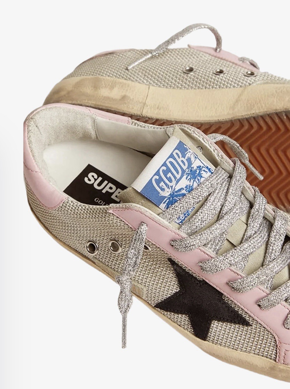 Golden Goose Women’s Superstar Size 38 Beige Pink Black Star