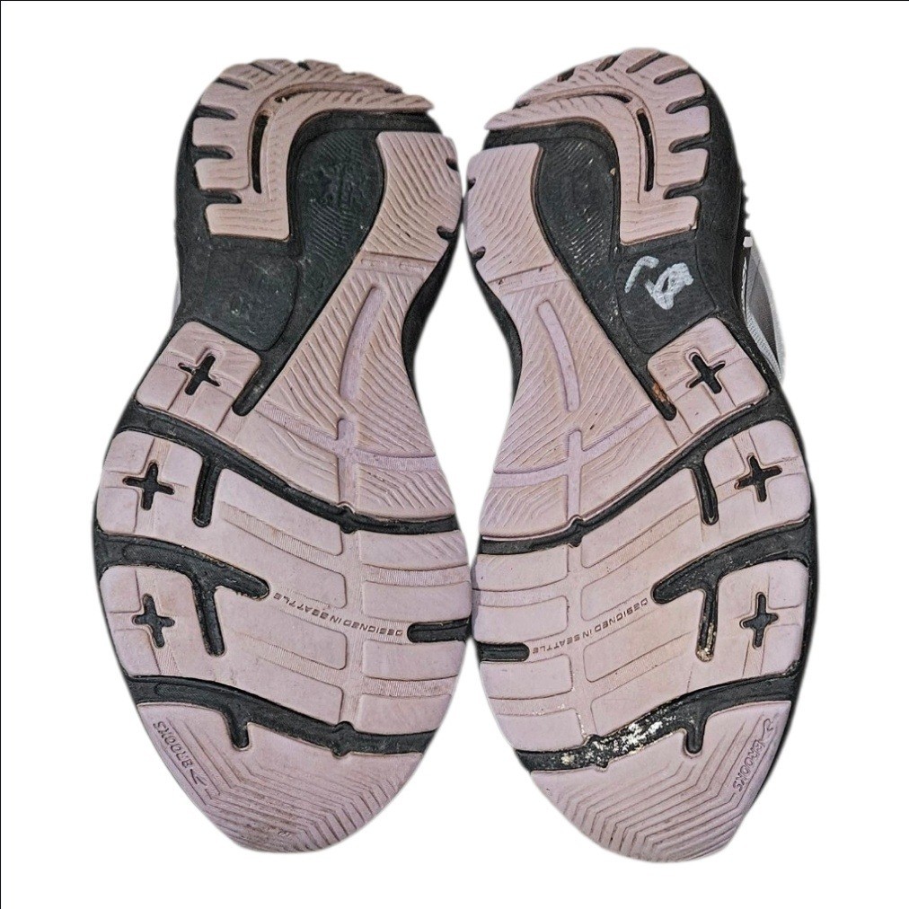 Brooks Adrenaline GTS 23 Womens Running Shoes Grey Lavender Stability Sneakers