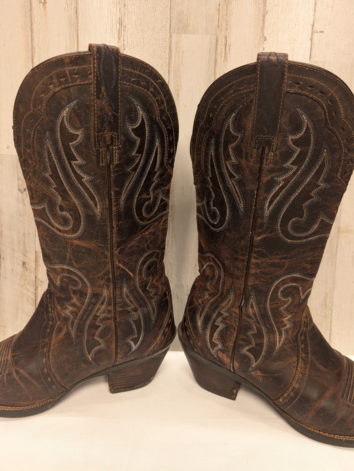 Ariat AT4 women sz 8B brown snip toe leather western boots