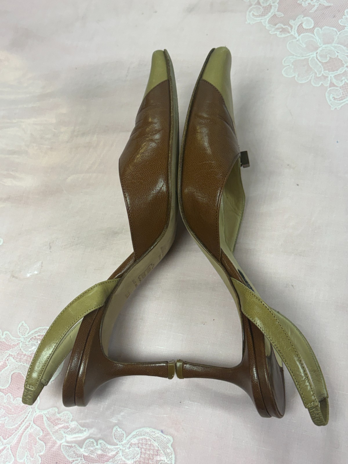 Jimmy Choo for Anya Hindmarch-Women-Beige/Brown heel Shoesd.Us Sz-6/Eur-36,5.Ita