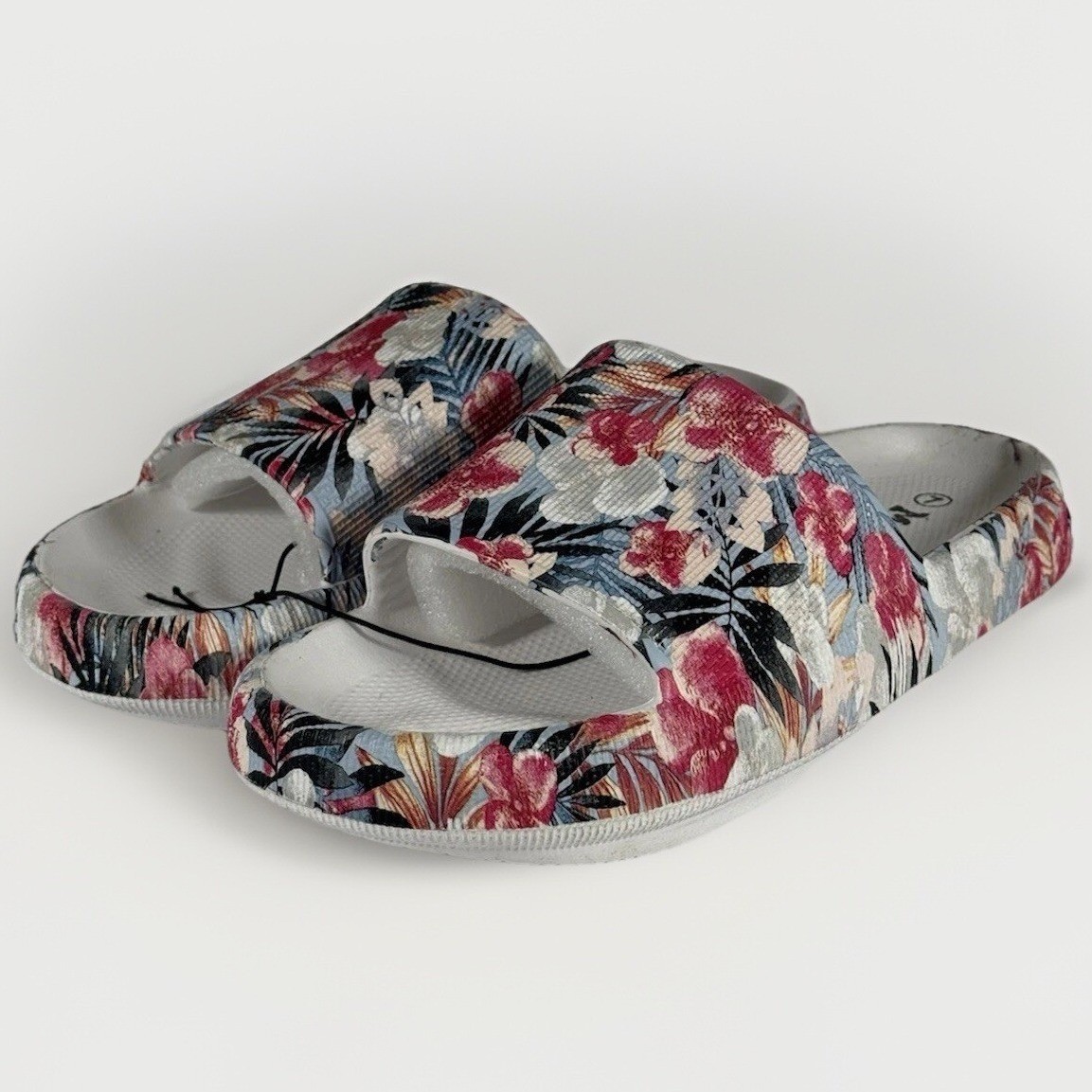 Mudd Floral Slide Sandals Women’s Size 7 Aloha-01FLP Multicolor Pool Sandals