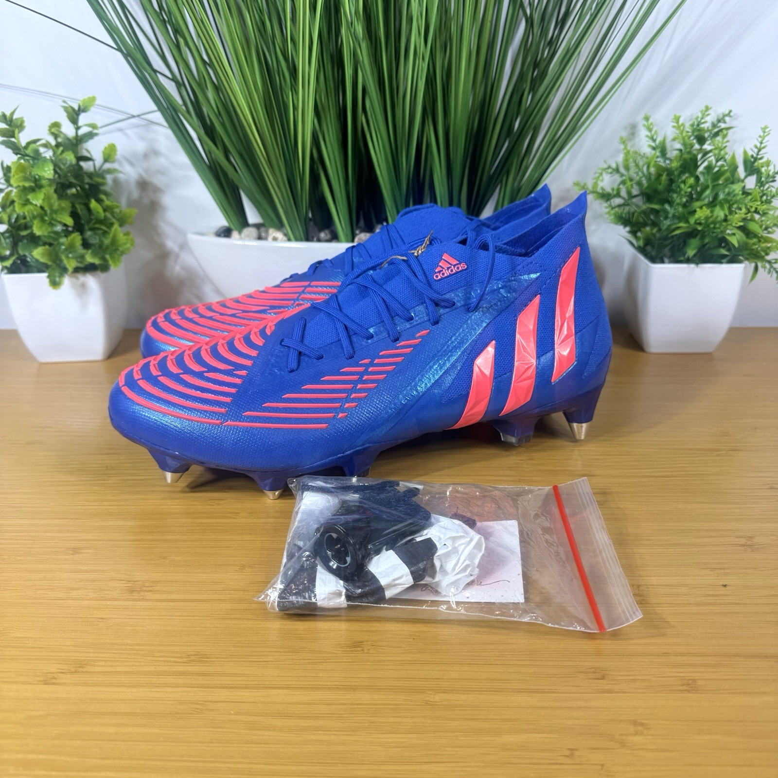 Adidas Predator Edge .1 SG NBY Soccer Cleats Blue Mens Size 8/ Womens Size 9
