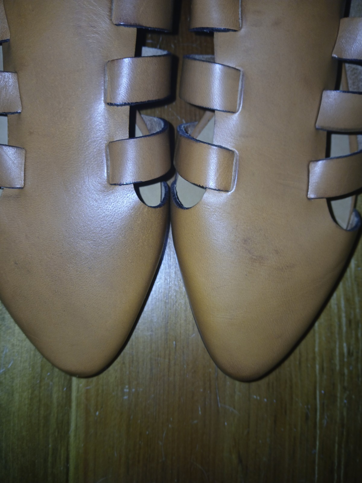Size 39.5 Hand Made N.d.c. Leather Sandals Brown