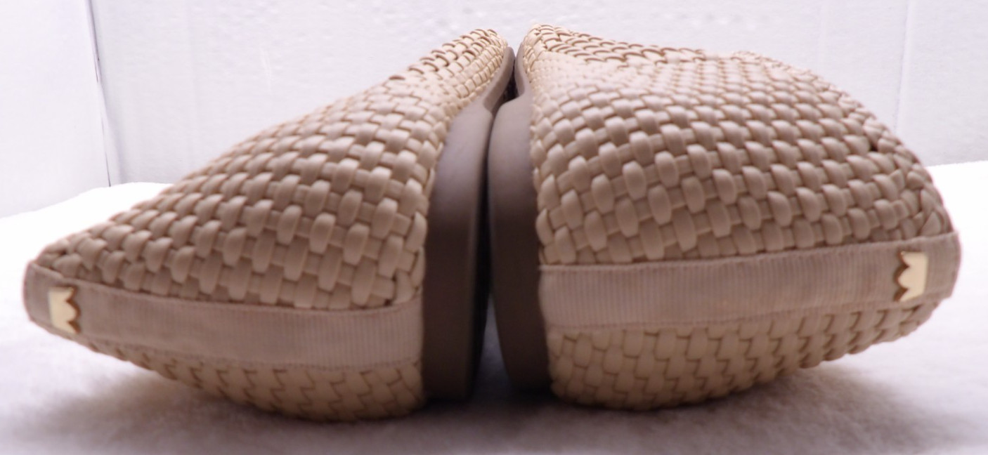 BIRDIES The Goldfinch Sz 12 Dawn Woven Slip-On Pointed Toe Flats Creamy Beige