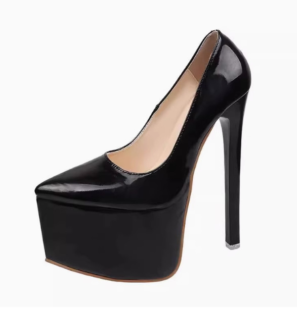Womens Shiny Stiletto High Heel Party Prom Platform Party Pumps Shoes Clubwear