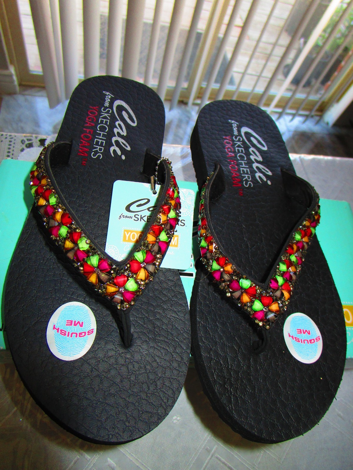New Cali from Skechers Womens slip on Sandals, size 6