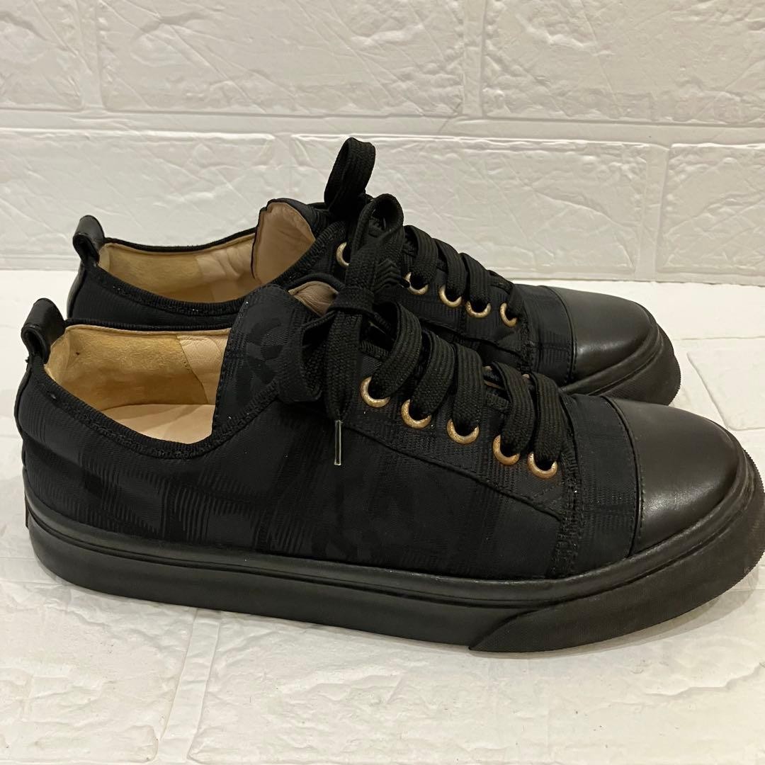 CHANEL Sneakers Shoes Low-Cut Cocomark EU 36 US 6 Black Authentic
