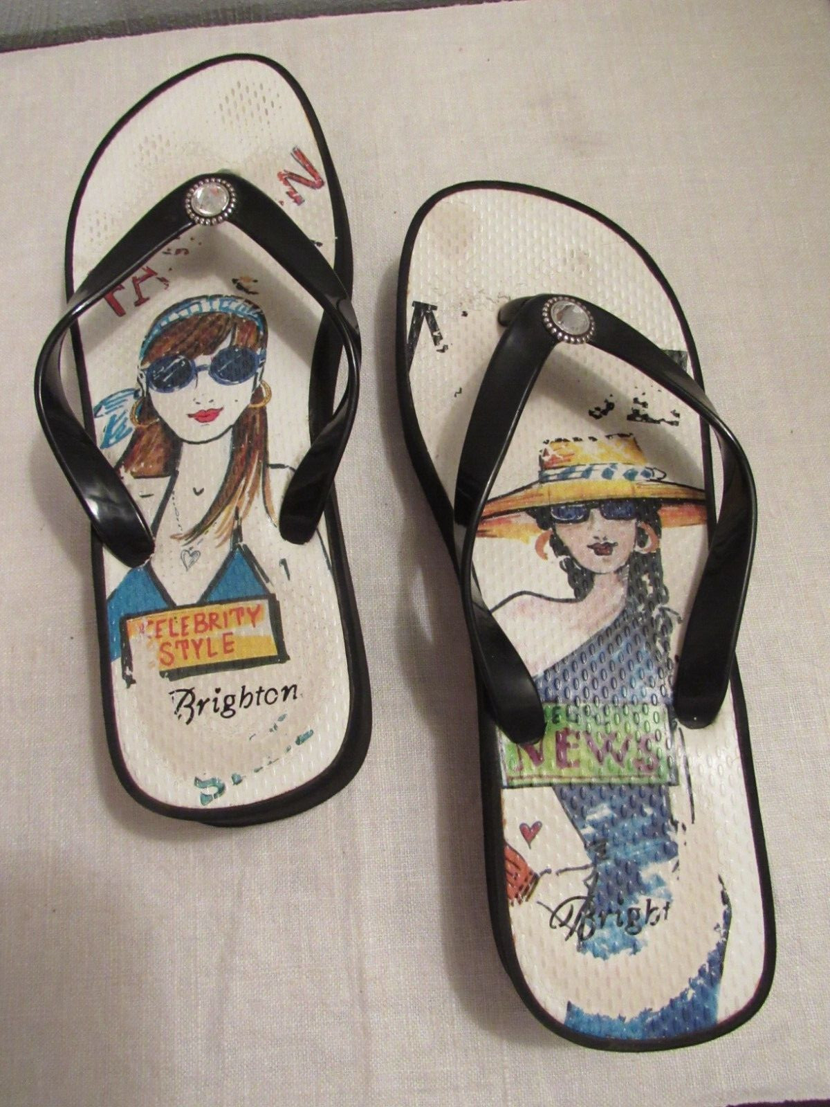 brighton jeweled wedge flip flops celebrity style news 9