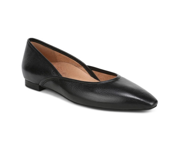 Vionic’s Gracia Ballet Flat, Black Leather