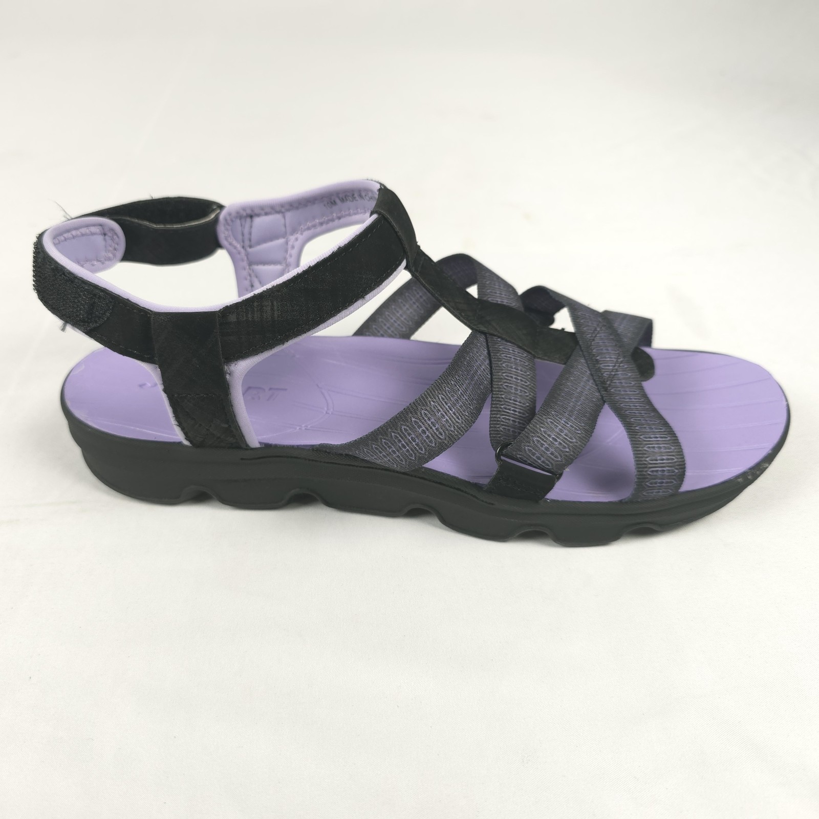 JSport Womens 10M Kaia Adjustable Strap Water Sports Comfort Sandal Black Purple