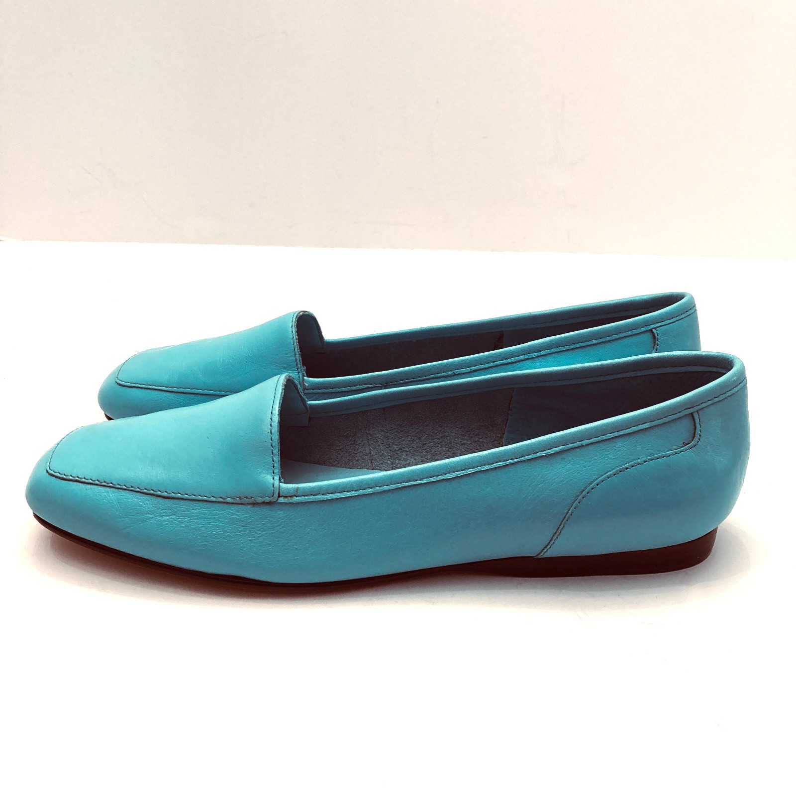 Enzo Angiolini Liberty Loafers Flats Aqua Blue Womens 6M Leather Unlined