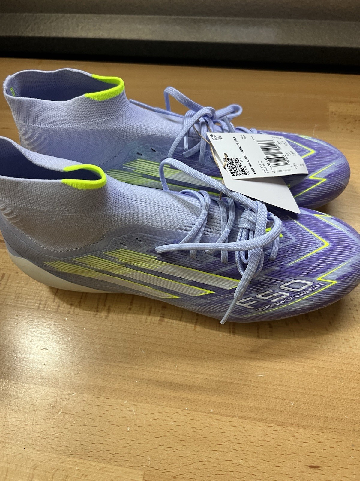 $260 Adidas F50 Sparkfusion Elite Mid FG Soccer Cleats Violet Women’s 8 / Mens 7