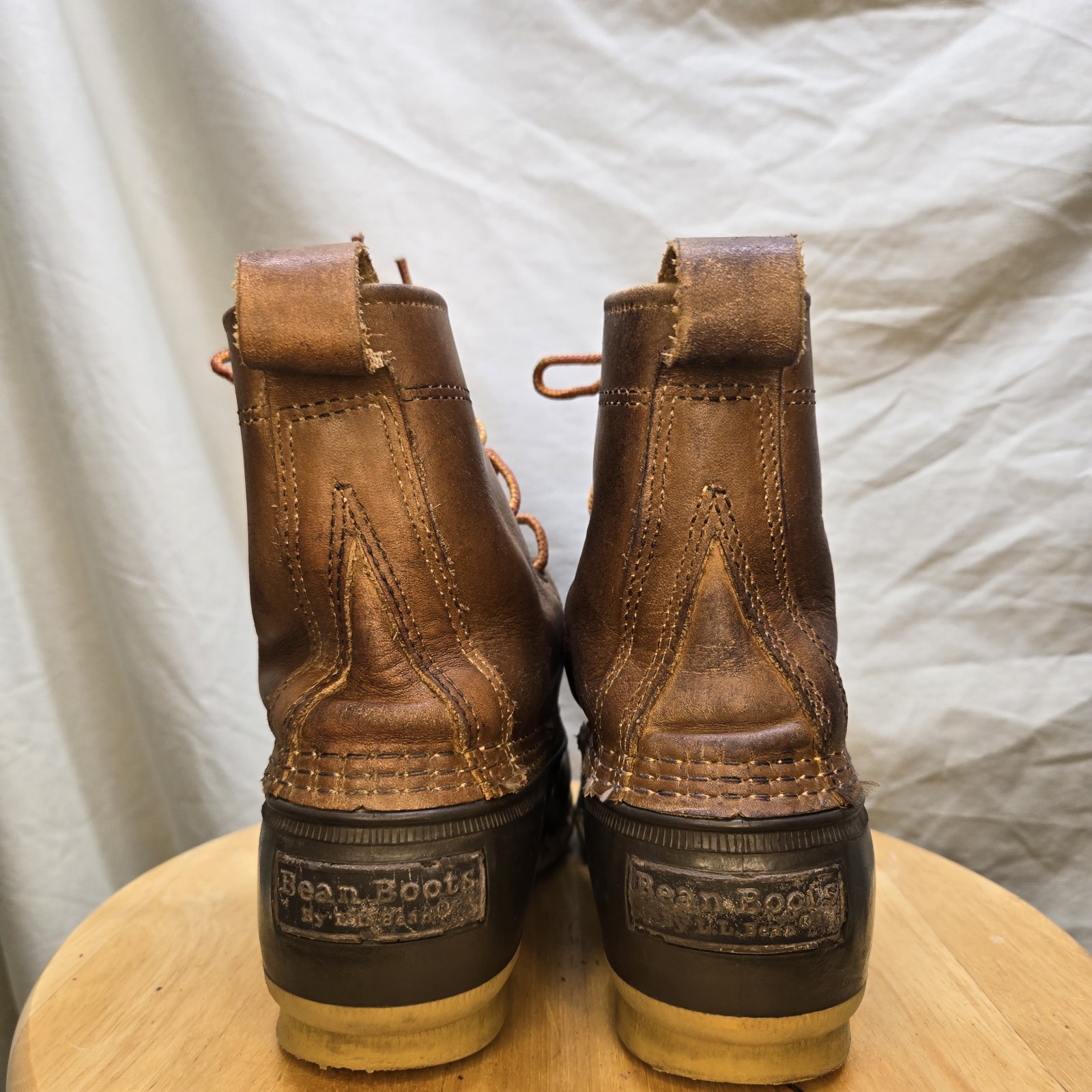 VINTAGE LL Bean Duck Boots Made In USA Rubber/Leather Lace Up Size 7M Hunting!
