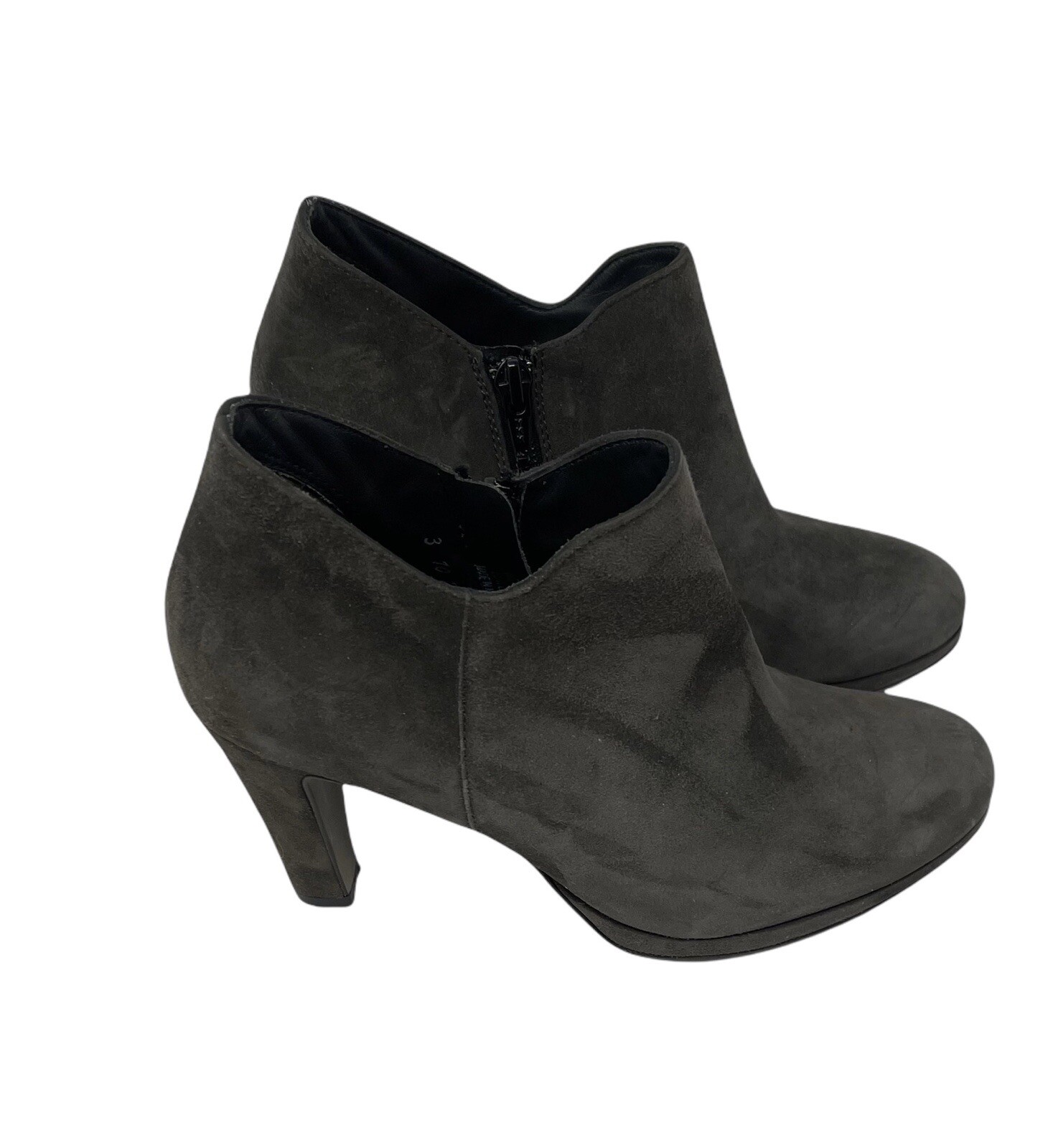 Paul Green Jazzy Ankle Booties Size UK 3 US Size 5.5 Suede Grey Platform Heeled