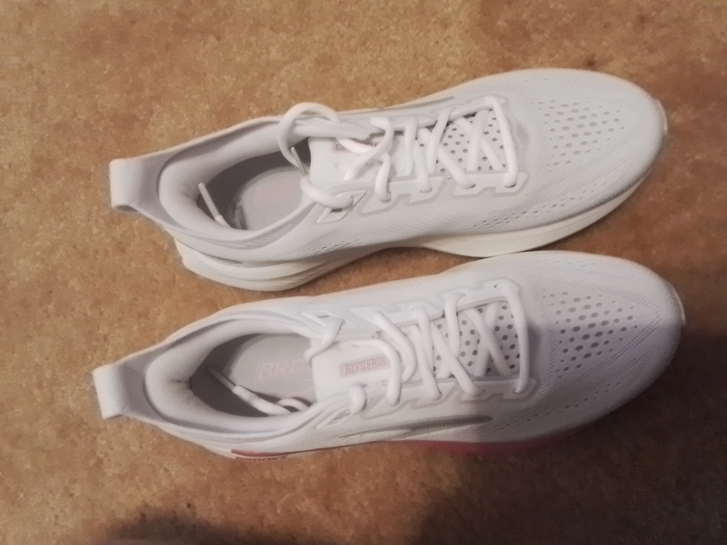 Brooks Glycerin 23 1204651B133 Size 8.5 B MEDIUM White Harbor Mist Metallic