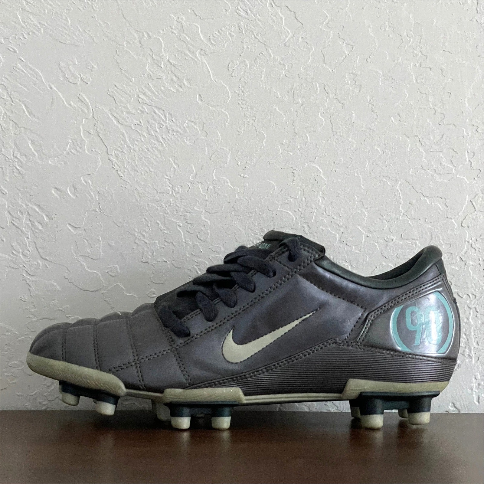 Nike Total 90 III FG Womens 8.5 Plum Grey Vintage Soccer Cleats Rare Y2K
