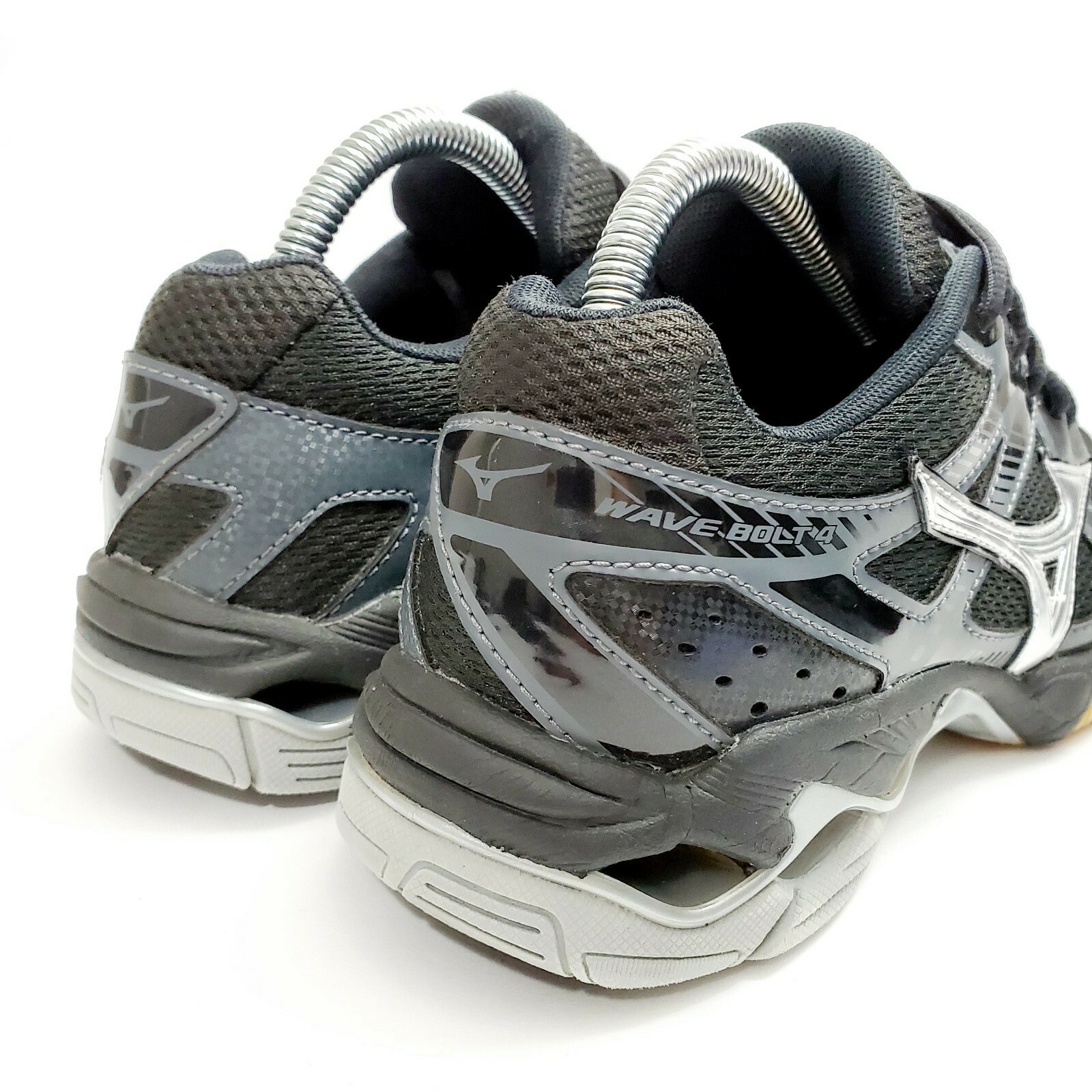 MIZUNO Shoes WAVE BOLT 4 Womens Size 8.5 Black Gray Indoor Volleyball Sneaker