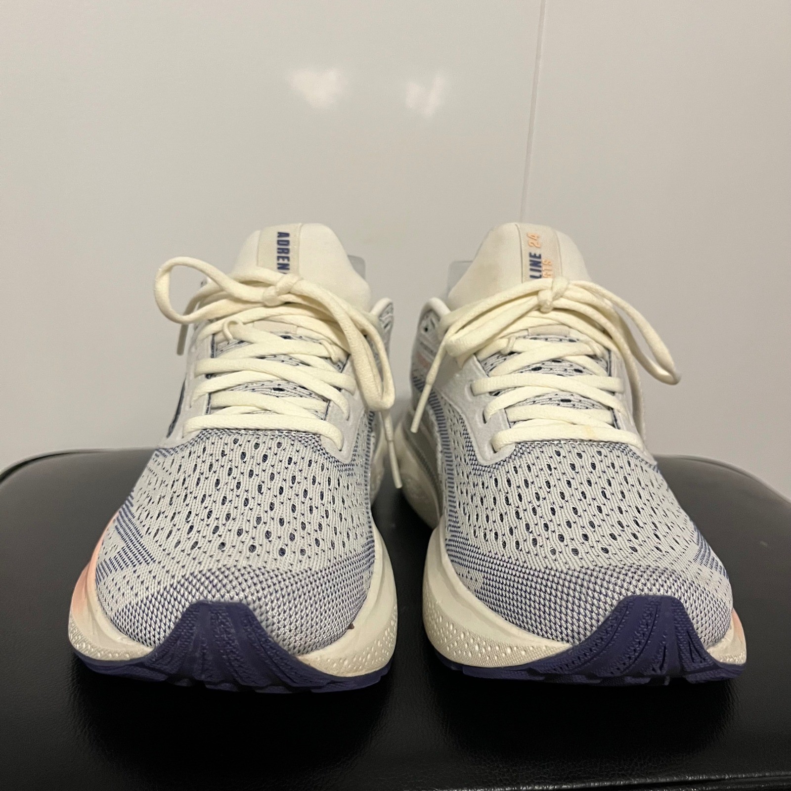 Brooks Shoes Running Sneaker Adrenaline GTS 24 Gray Peach Pink Blue Womens 6.5