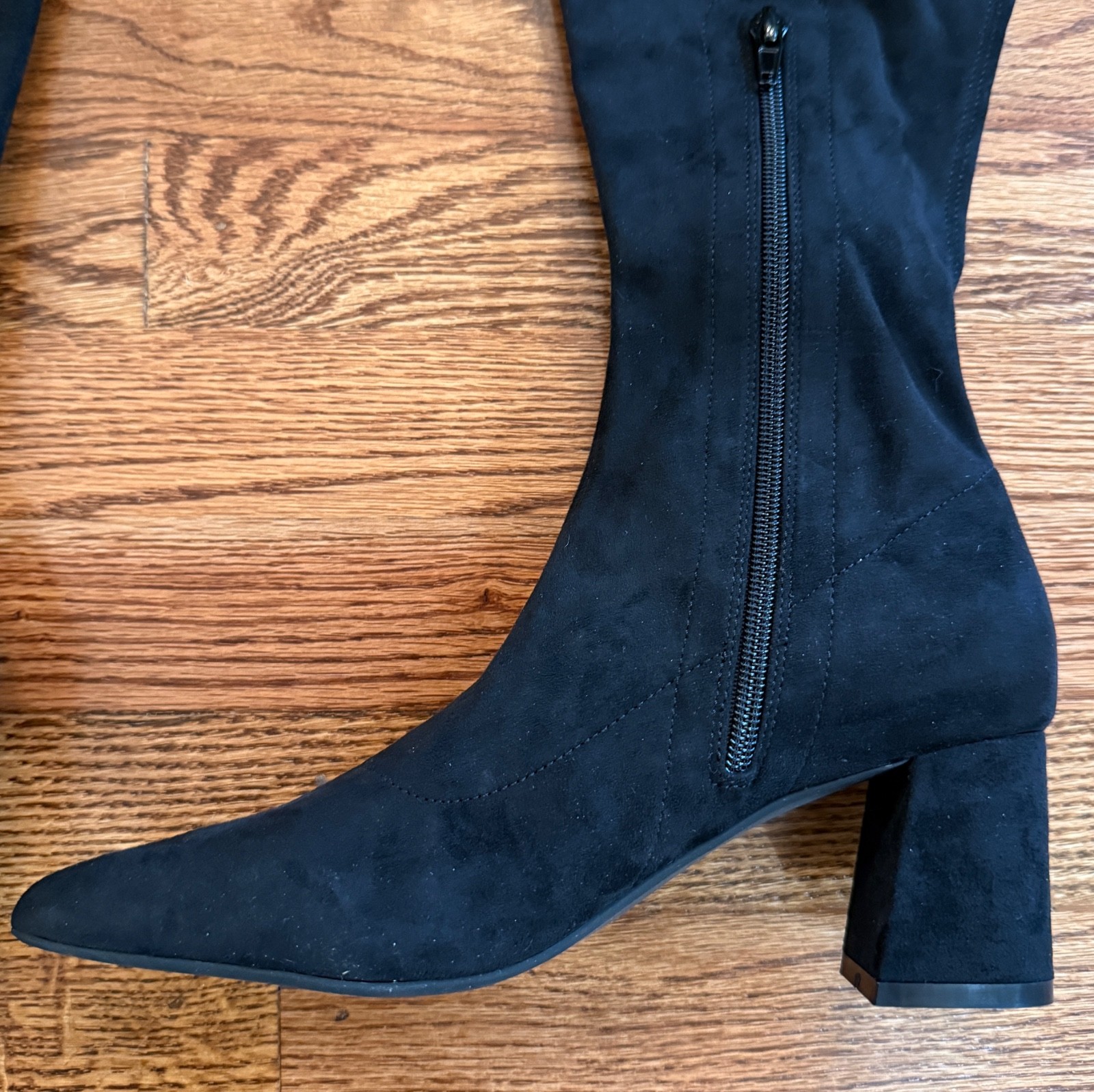 Brand New Cosy Island Tall Textured Black Boots 7.5